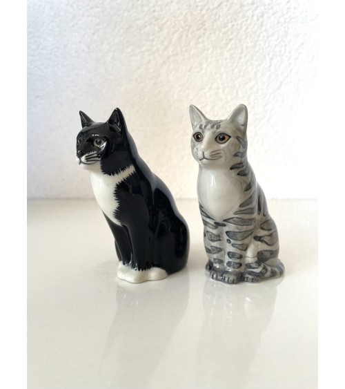Sadie & Smartie - Katze Salz und Pfefferstreuer Quail Ceramics  pfeffer steuer salzpfeffersteuer set lustige kaufen