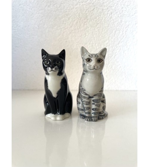 Sadie & Smartie - Katze Salz und Pfefferstreuer Quail Ceramics  pfeffer steuer salzpfeffersteuer set lustige kaufen