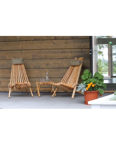 LILLI Larch - Side table, Foot rest EcoFurn outdoor living lounger deck chair