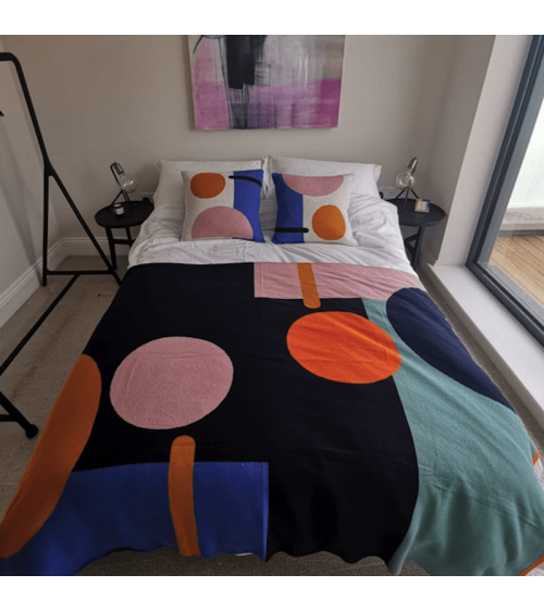 Plaid en coton - Bleecker Multi Sophie Home plaide pour canapé de lit cocooning chaud