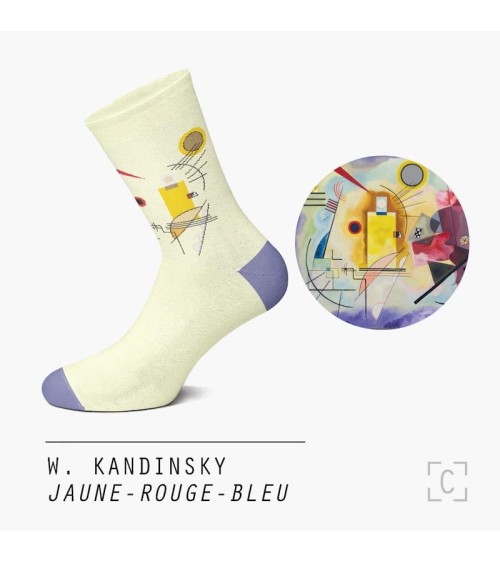 Socken - Gelb-Rot-Blau von Wassily Kandinsky Curator Socks socke kuschelsocken für damen lustig herren farbige coole socken