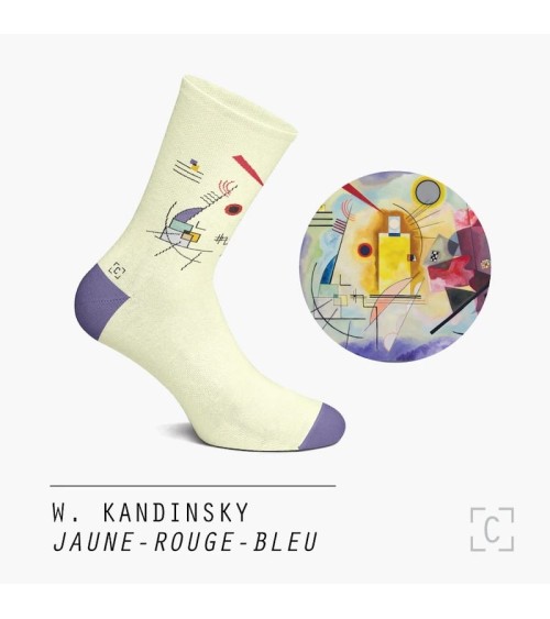 Socken - Gelb-Rot-Blau Curator Socks Socke lustige Damen Herren farbige coole socken mit motiv kaufen