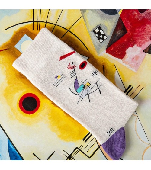 Art Socks - Yellow-Red-Blue by Wassily Kandinsky Curator Socks funny crazy cute cool best pop socks for women men
