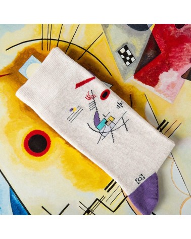 Socken - Gelb-Rot-Blau von Wassily Kandinsky Curator Socks socke kuschelsocken für damen lustig herren farbige coole socken