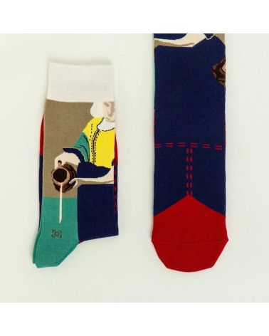 Chaussettes - La Laitière Curator Socks jolies chausset pour homme femme fantaisie drole originales
