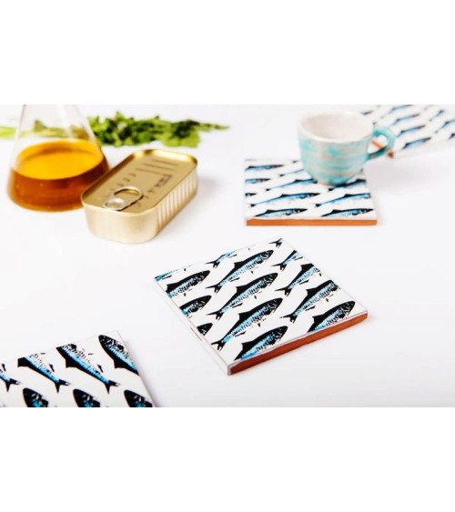 Sardinen - Glasuntersetzer aus Keramik Bussoga untersetzer für gläser design modern kaufen set