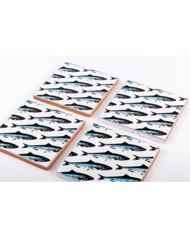 Sardinen - Glasuntersetzer aus Keramik Bussoga untersetzer für gläser design modern kaufen set