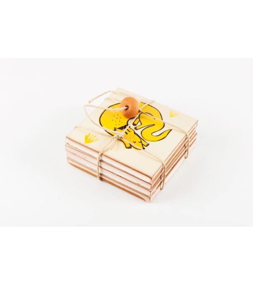 Ceramic coasters - Gos Bussoga Coasters design switzerland original