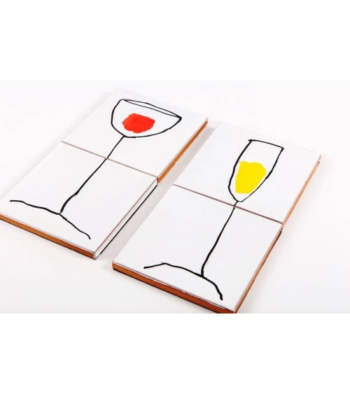 Wine Glasses - Ceramic coasters Bussoga glass round drink design