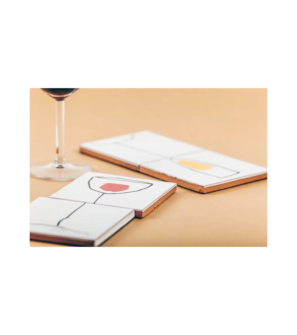 Wine Glasses - Ceramic coasters Bussoga glass round drink design