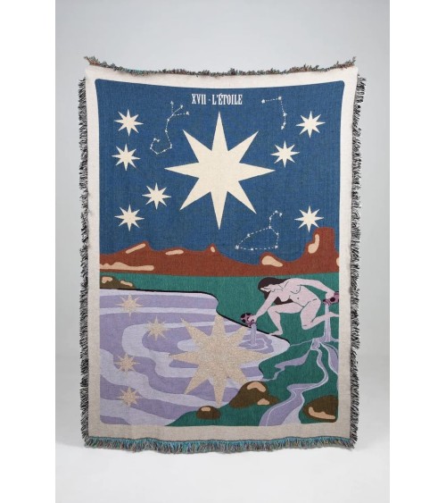 L'étoile - Carte de Tarot - Plaid en coton Mad Marie plaide pour canapé de lit cocooning chaud
