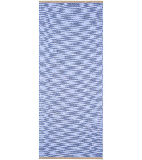 Tapis Vinyle - STRAND Bleu Brita Sweden tapis scandinave en vinyle lavable en machine de cuisine exterieur salon couloir