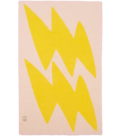 FLASH Lemon - Wool and cotton blanket Brita Sweden best cozy soft throws and blankets for sofa