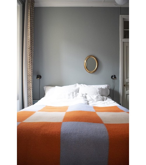 POP Orange - Decke aus Wolle und Baumwolle Brita Sweden woll decken schafwoll decke kaufen kuscheldecke fûr sofa bett