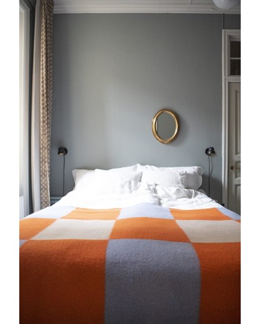 POP Orange - Coperta di lana e cotone Brita Sweden di qualità per divano coperte plaid