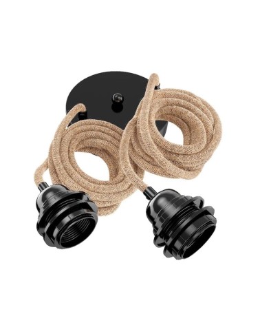 HANG-2 Schnur - Hängelampe, Pendelleuchte 2 flammig Hoopzi Kitatori Schweiz kaufen