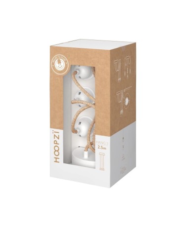 HANG-3 Ficelle - Lampe suspension luminaire, plafonnier 3 fils Hoopzi Kitatori Suisse