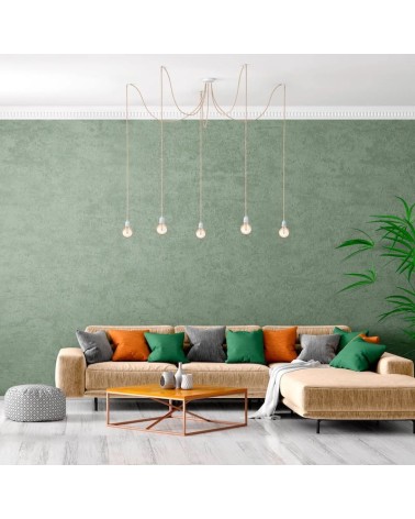 HANG-5 Corda - Lampada a sospensione 5 luci, lampada da soffitto Hoopzi