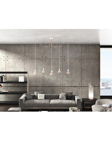 HANG-5 Corda - Lampada a sospensione 5 luci, lampada da soffitto Hoopzi