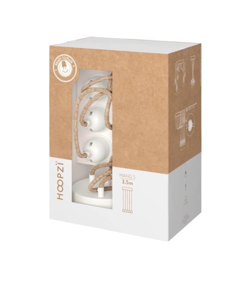 HANG-5 Ficelle - Lampe suspension luminaire, plafonnier 5 fils Hoopzi Kitatori Suisse