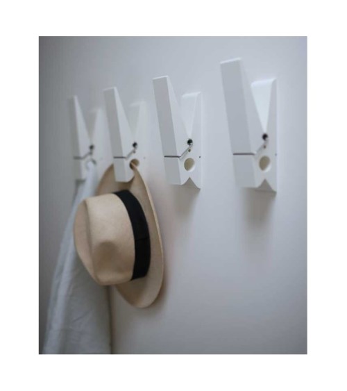 Wall coat hook - Pince Alors ! - White SwabDesign Coat Racks & Hooks design switzerland original