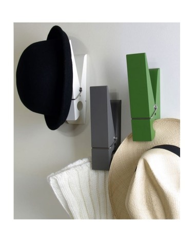 Pince Alors - Blanc - Patère murale design SwabDesign Kitatori suisse