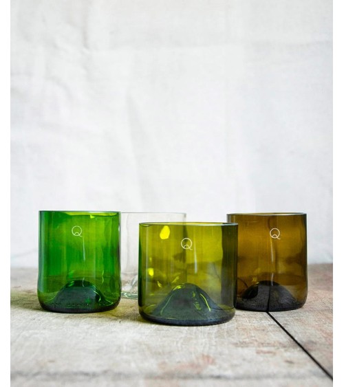 Short Drink Glas (x4) - Gemischt Q de Bouteilles Gläser design Schweiz Original
