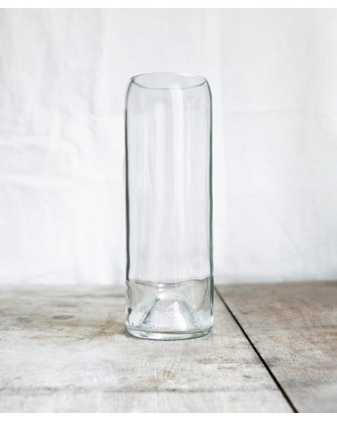 Vase en verre transparent - Danser Q de Bouteilles design fleur décoratif original kitatori suisse