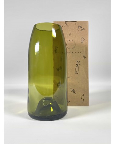 Vase en verre - Rire Q de Bouteilles design fleur décoratif original kitatori suisse