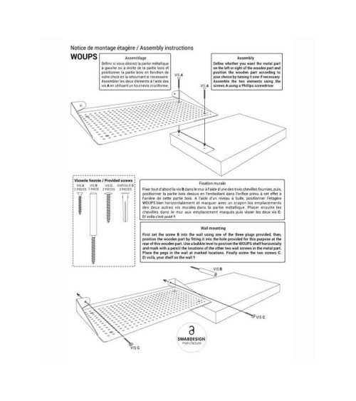 Woups - Mensola da parete, a muro SwabDesign