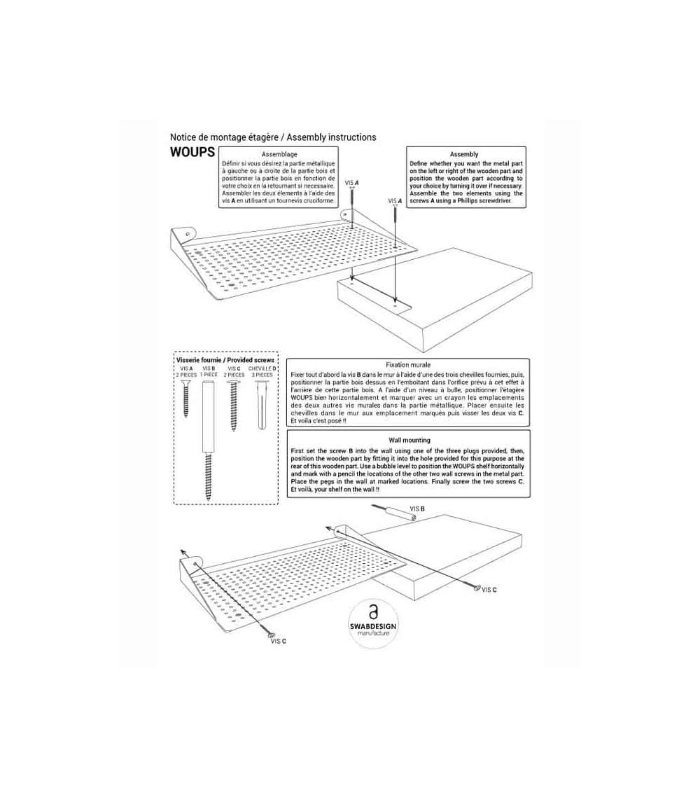 Woups - Mensola da parete, a muro SwabDesign