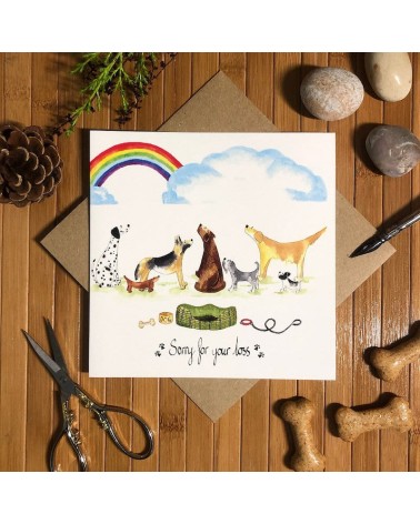 Dog condolence card Illustration by Abi happy birthday wishes for a good friend congratulations cards