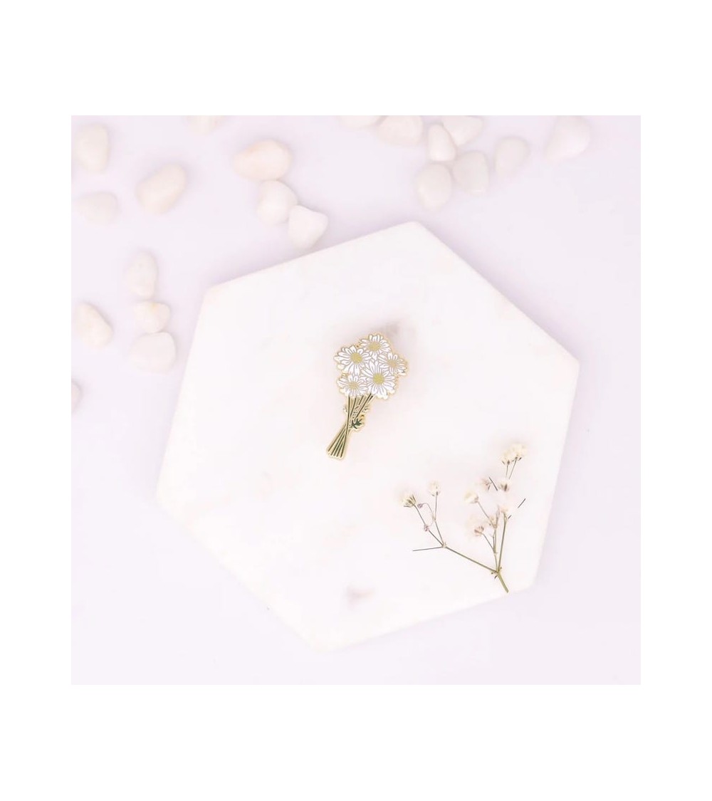 Spilla Smaltata - Margherita Plant Scouts spiritose spille colorate particolari eleganti donna da giacca uomo