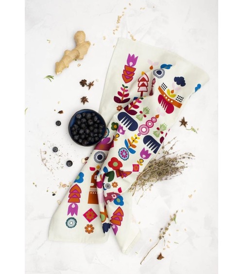 Serviette de cuisine - Solstice de printemps Softer and Wild torchon vaisselle qualité serviette haut de gamme beaux essuie m...