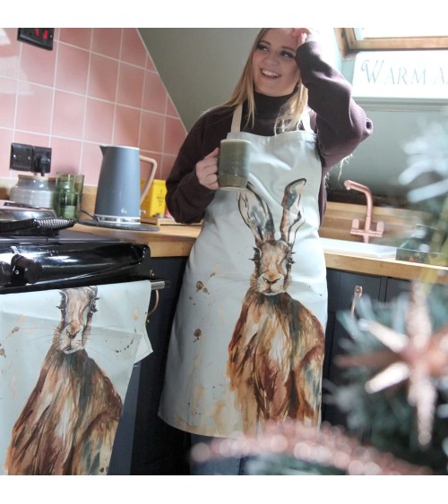 Kitchen Apron - Hare Meg Hawkins Art Aprons design switzerland original