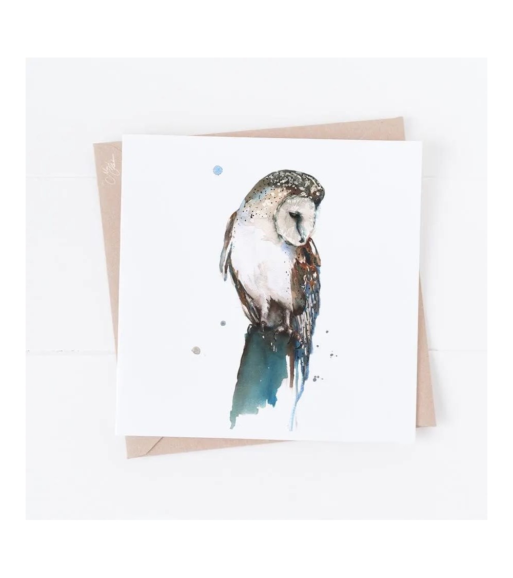 Greeting Card - Barn Owl Meg Hawkins Art happy birthday wishes for a good friend congratulations cards