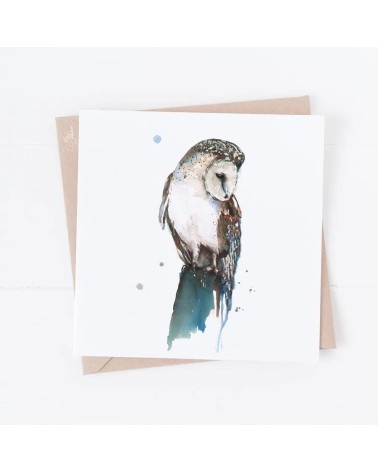 Greeting Card - Barn Owl Meg Hawkins Art happy birthday wishes for a good friend congratulations cards