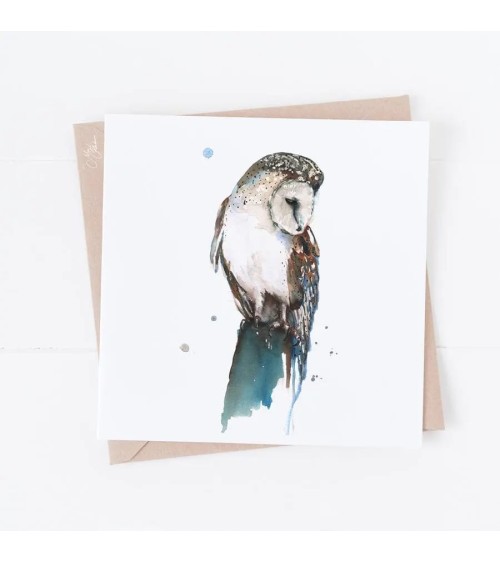 Greeting Card - Barn Owl Meg Hawkins Art happy birthday wishes for a good friend congratulations cards