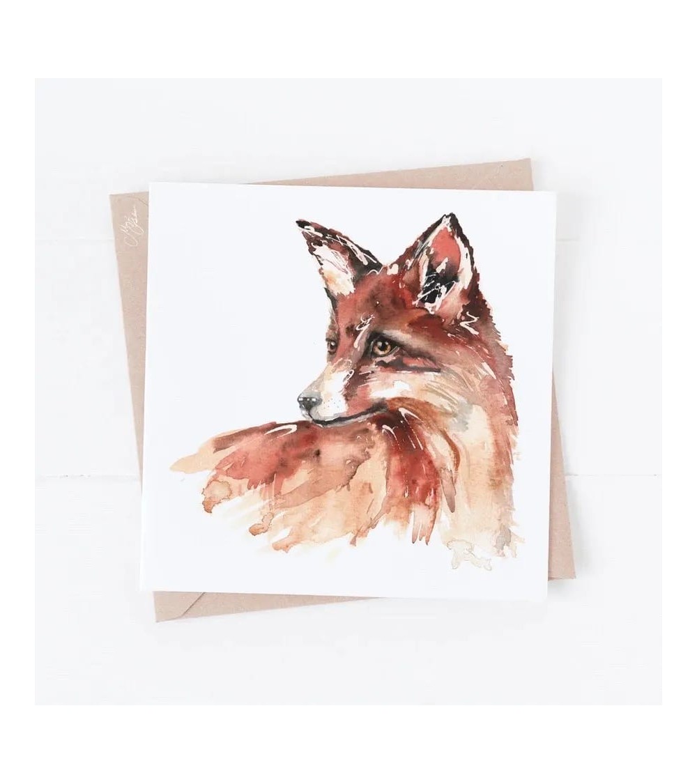 Greeting Card - Fox Meg Hawkins Art happy birthday wishes for a good friend congratulations cards