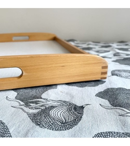 Plateau de service vintage en bois et formica Vintage by Kitatori Kitatori - Concept Store d'Art et de Design design suisse o...