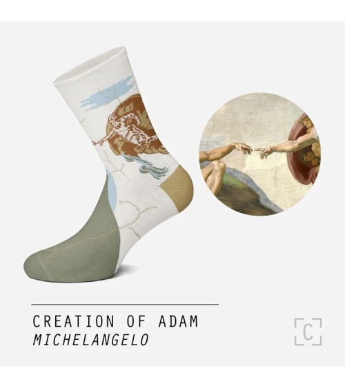 Socken - Die Erschaffung Adams Curator Socks Socke lustige Damen Herren farbige coole socken mit motiv kaufen