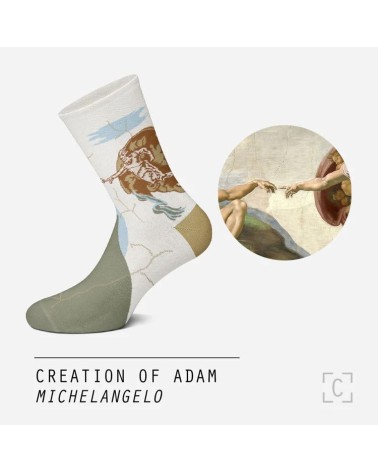 Socken - Die Erschaffung Adams Curator Socks Socke lustige Damen Herren farbige coole socken mit motiv kaufen