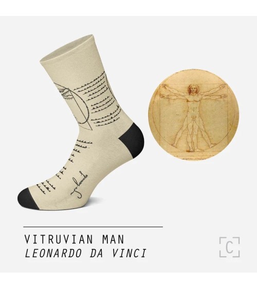 Calzini - Uomo vitruviano Curator Socks calze da uomo per donna divertenti simpatici particolari
