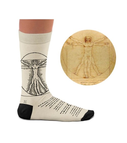 Calzini - Uomo vitruviano Curator Socks Calze design svizzera originale