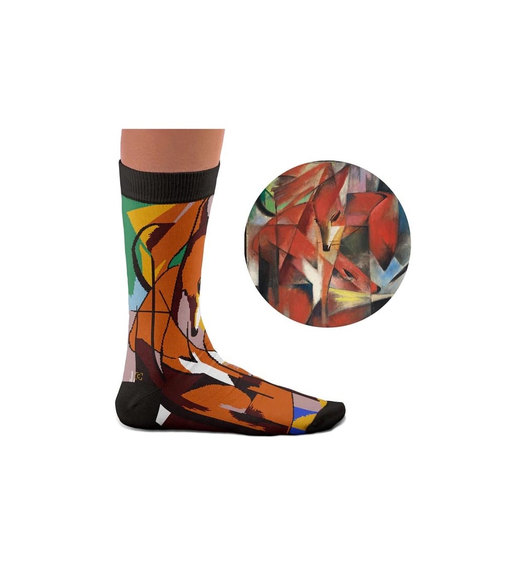 Chaussettes - Les Renards de Franz Marc Curator Socks jolies pour femme originales pour homme chausset rigolotes drole Suisse