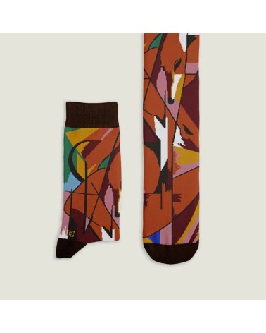 Chaussettes - Renards Curator Socks jolies chausset pour homme femme fantaisie drole originales