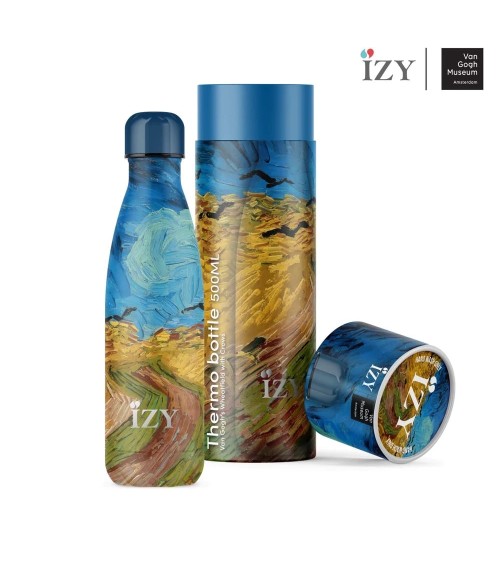 Thermo Trinkflasche - Krähen über Weizenfeld - van Gogh IZY Bottles Trinkflaschen und Lunchboxen design Schweiz Original