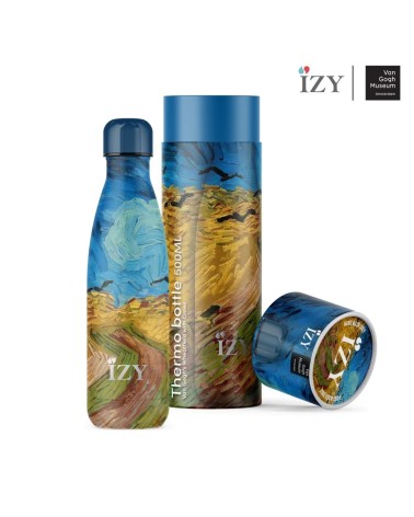 Gourde Isotherme - Champ de blé aux corbeaux IZY Bottles gourde sport metal d eau aluminium thé design