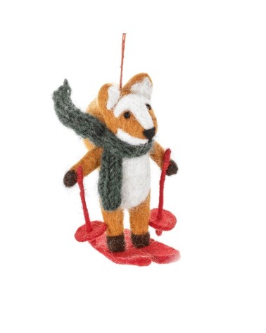 Felix, la volpe sciatrice - Decorazione natale Felt so good Decorazioni natalizie decoro Natale fatte a mano