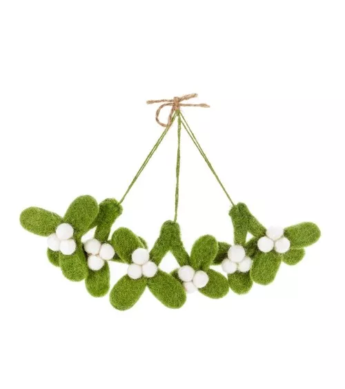 Felt Mistletoe Sprig - Christmas Tree Decoration Felt so good 2024 christmas decorations xmas tree decorations